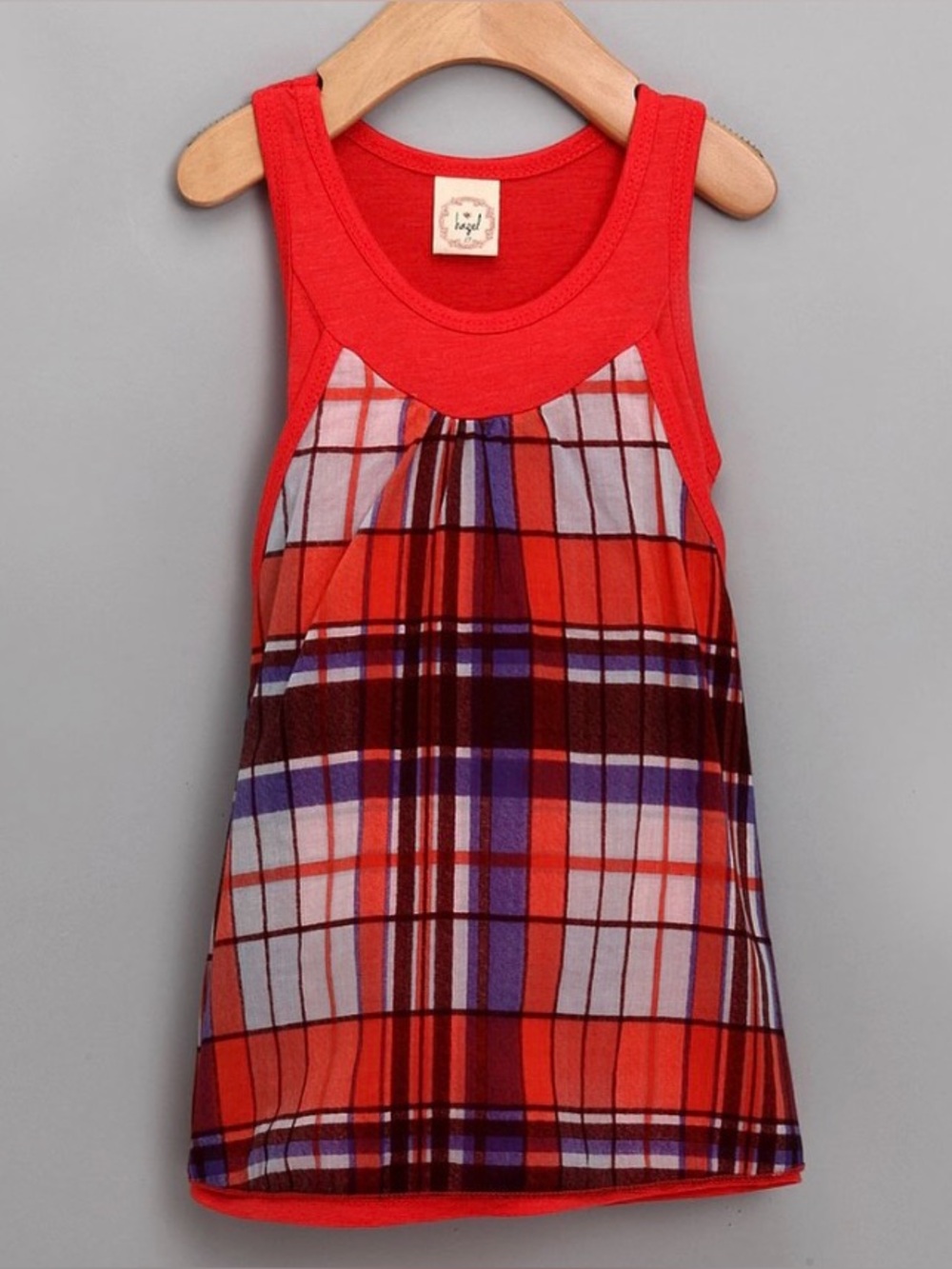 Girls lightweight plaid dress
